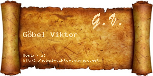 Göbel Viktor névjegykártya